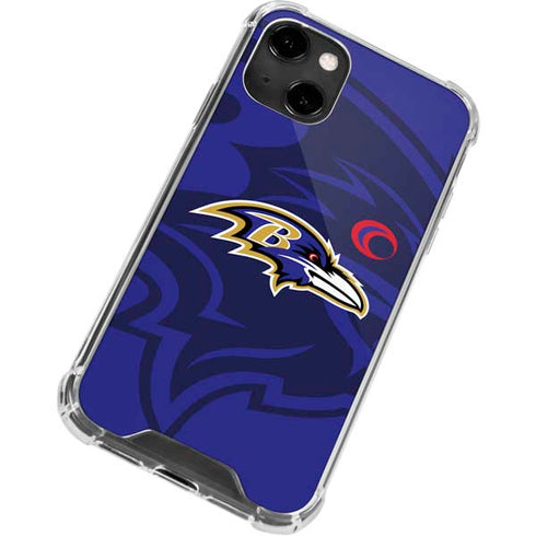NFL Baltimore Ravens Double Vision iPhone 14 Clear Case