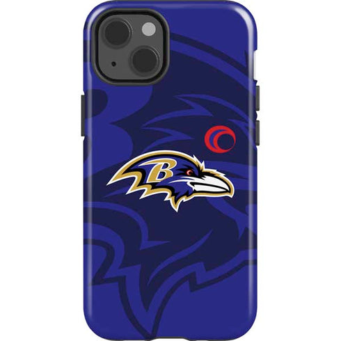 NFL Baltimore Ravens Double Vision iPhone 15 Impact Case