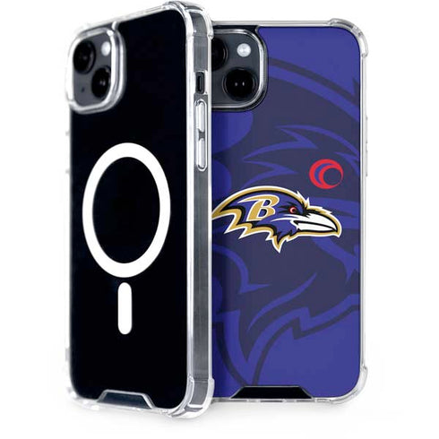 NFL Baltimore Ravens Double Vision iPhone 15 Plus MagSafe Case