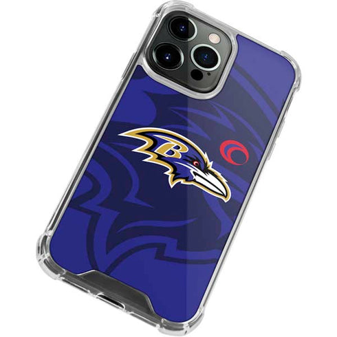 NFL Baltimore Ravens Double Vision iPhone 15 Pro Max Clear Case