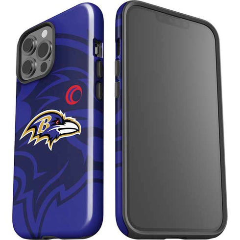 NFL Baltimore Ravens Double Vision iPhone 15 Pro Max Impact Case