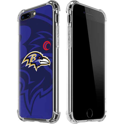NFL Baltimore Ravens Double Vision iPhone 7/8 Plus Clear Case