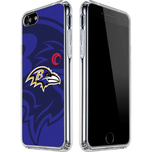 NFL Baltimore Ravens Double Vision iPhone SE (2nd & 3rd Gen) Clear Case
