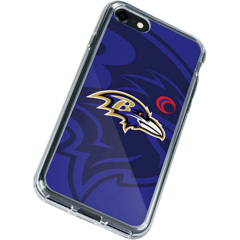 NFL Baltimore Ravens Double Vision iPhone SE (2nd & 3rd Gen) Clear Case
