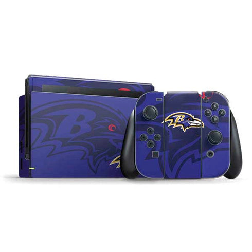 NFL Baltimore Ravens Double Vision Nintendo Switch Bundle Skin