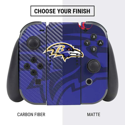 NFL Baltimore Ravens Double Vision Nintendo Switch Bundle Skin