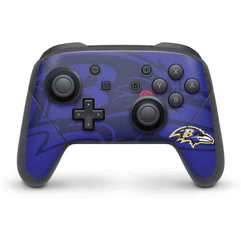 NFL Baltimore Ravens Double Vision Nintendo Switch Pro Controller Skin