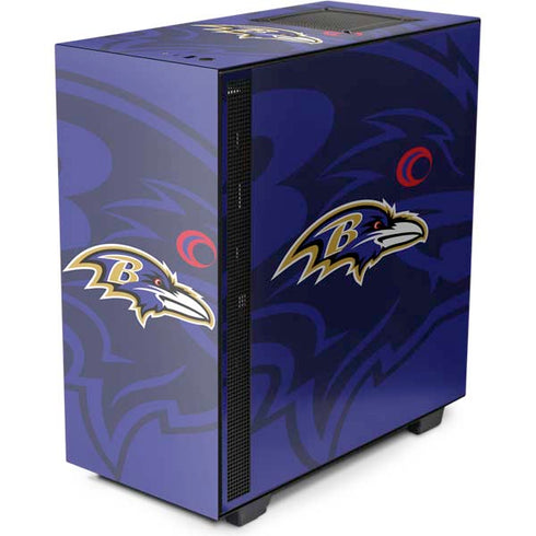 NFL Baltimore Ravens Double Vision NZXT H510 Compact ATX Mid-Tower Case Skin
