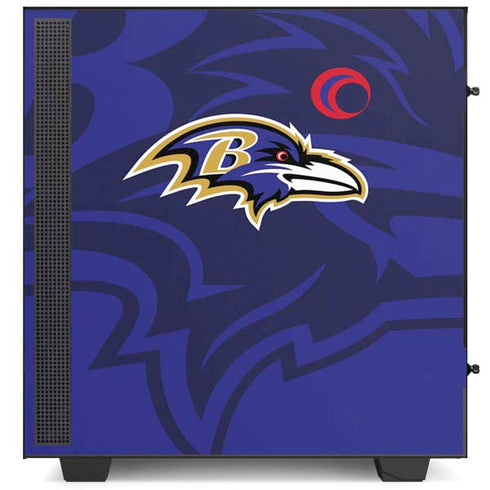 NFL Baltimore Ravens Double Vision NZXT H510 Compact ATX Mid-Tower Case Skin