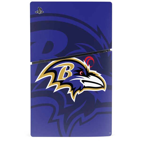 NFL Baltimore Ravens Double Vision PS5 Slim Disk Console Skin