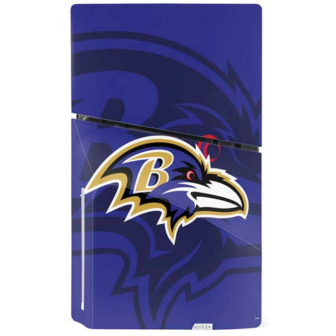 NFL Baltimore Ravens Double Vision PS5 Slim Disk Console Skin