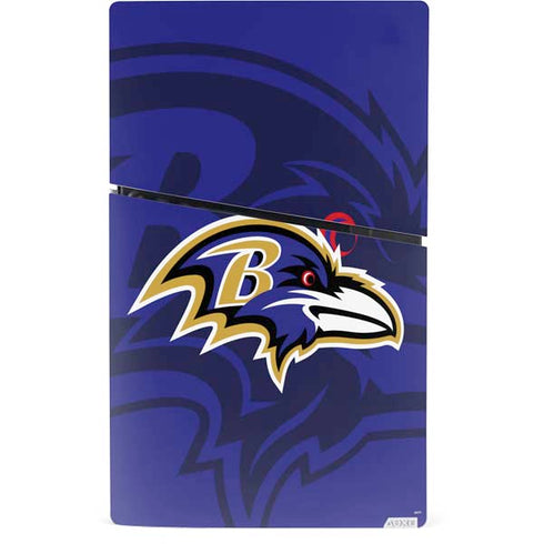 NFL Baltimore Ravens Double Vision PS5 Slim Digital Edition Bundle Skin