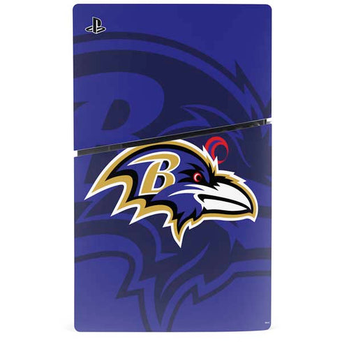 NFL Baltimore Ravens Double Vision PS5 Slim Digital Edition Console Skin