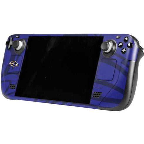 NFL Baltimore Ravens Double Vision Steam Deck Handheld Gaming Computer Skin