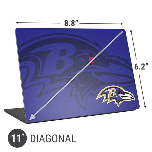 NFL Baltimore Ravens Double Vision Universal Laptop 11in (8.8 x 6.2in) Skin