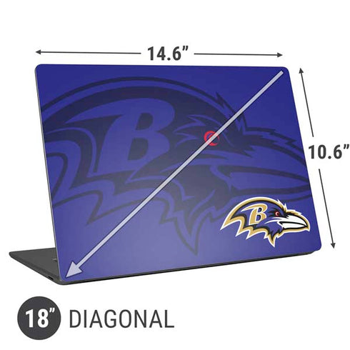 NFL Baltimore Ravens Double Vision Universal Laptop 18in (14.6 x 10.6in) Skin