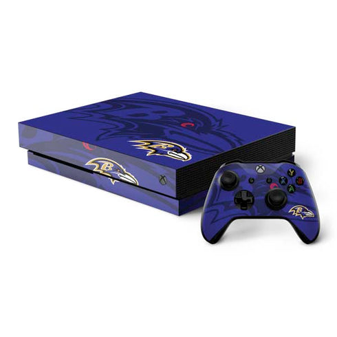 NFL Baltimore Ravens Double Vision Xbox One X Bundle Skin