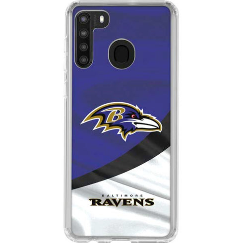 NFL Baltimore Ravens Galaxy A21 Clear Case