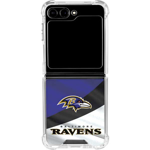 NFL Baltimore Ravens Galaxy Z Flip5 5G Clear Case