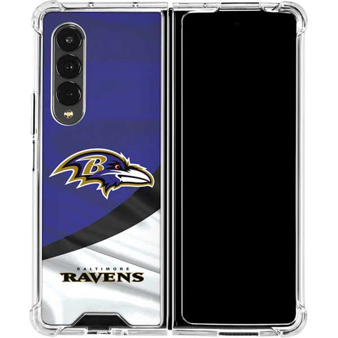 NFL Baltimore Ravens Galaxy Z Fold4 5G Clear Case