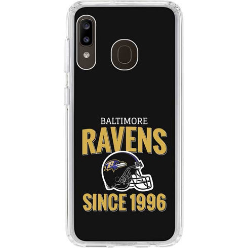 NFL Baltimore Ravens Helmet Galaxy A20 Clear Case