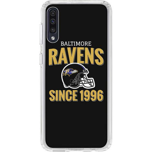 NFL Baltimore Ravens Helmet Galaxy A50 Clear Case