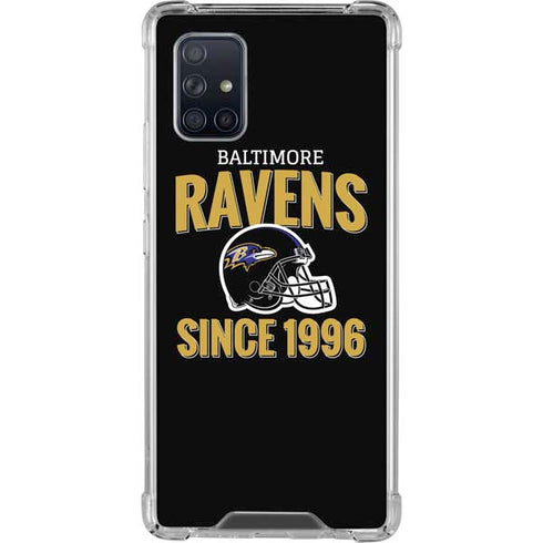 NFL Baltimore Ravens Helmet Galaxy A71 5G Clear Case