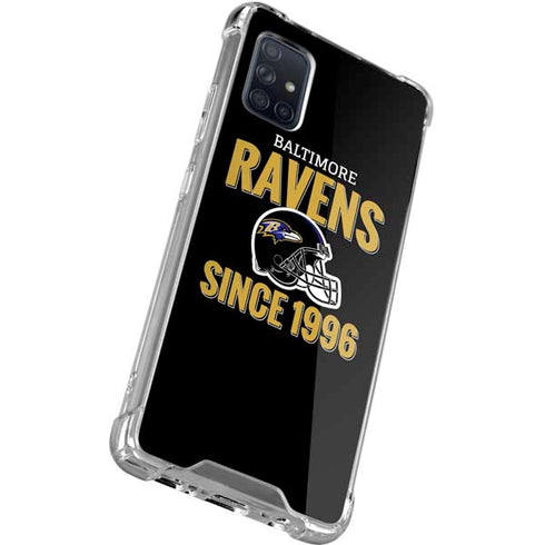 NFL Baltimore Ravens Helmet Galaxy A71 5G Clear Case