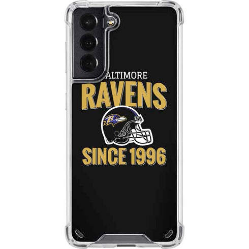 NFL Baltimore Ravens Helmet Galaxy S21 5G Clear Case