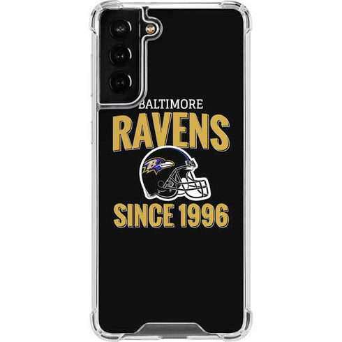 NFL Baltimore Ravens Helmet Galaxy S21 FE Clear Case