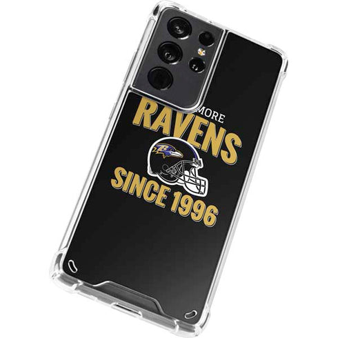 NFL Baltimore Ravens Helmet Galaxy S21 Ultra 5G Clear Case