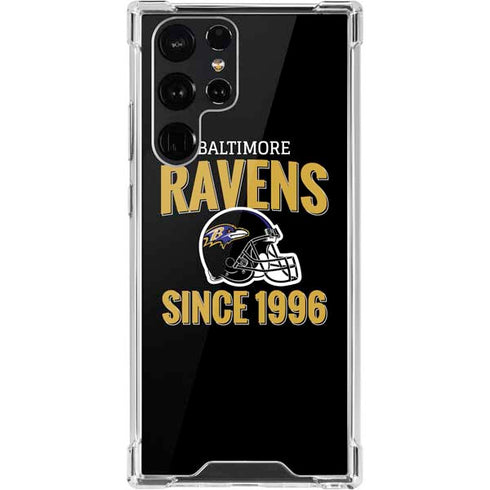 NFL Baltimore Ravens Helmet Galaxy S22 Ultra Clear Case
