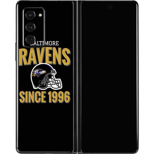NFL Baltimore Ravens Helmet Galaxy Z Fold2 5G Skin
