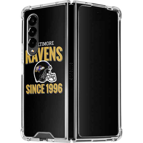 NFL Baltimore Ravens Helmet Galaxy Z Fold4 5G Clear Case