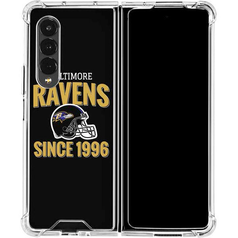 NFL Baltimore Ravens Helmet Galaxy Z Fold4 5G Clear Case
