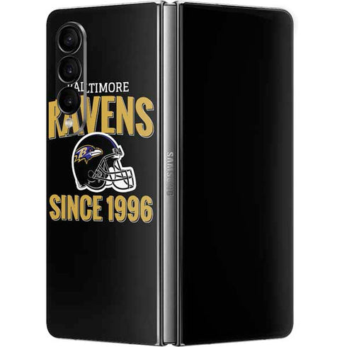 NFL Baltimore Ravens Helmet Galaxy Z Fold4 5G Skin