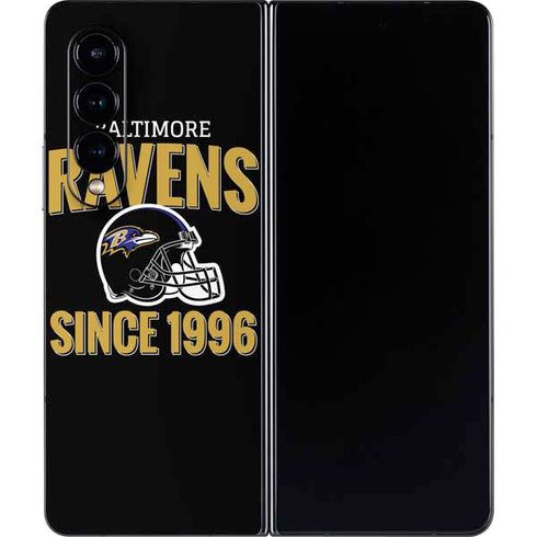 NFL Baltimore Ravens Helmet Galaxy Z Fold4 5G Skin