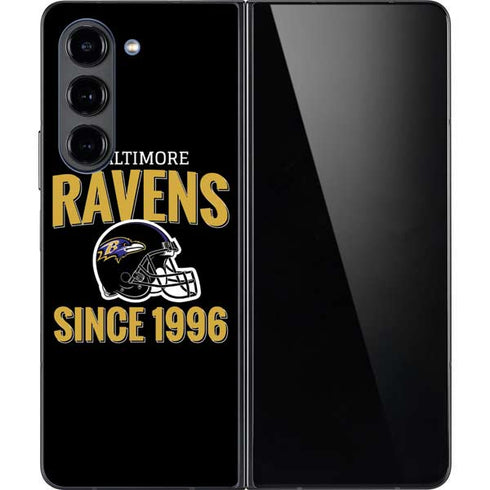 NFL Baltimore Ravens Helmet Galaxy Z Fold5 5G Skin