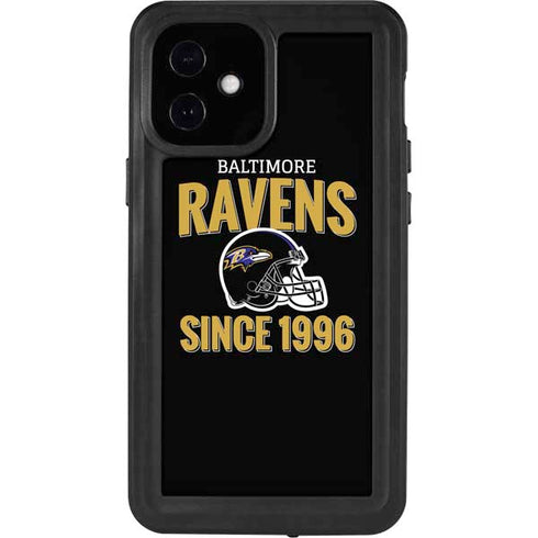 NFL Baltimore Ravens Helmet iPhone 12 Mini Waterproof Case
