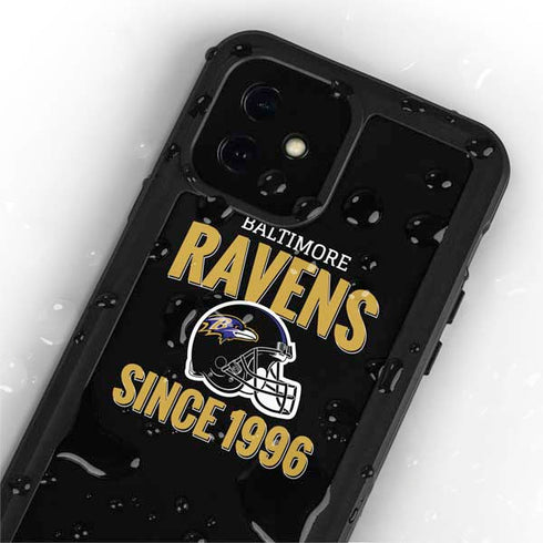 NFL Baltimore Ravens Helmet iPhone 12 Mini Waterproof Case