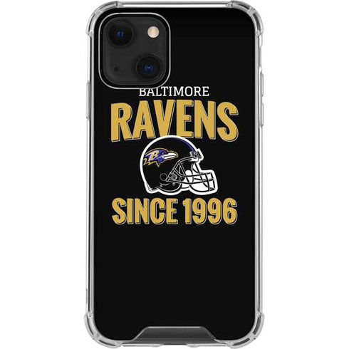 NFL Baltimore Ravens Helmet iPhone 15 Plus Clear Case