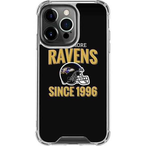 NFL Baltimore Ravens Helmet iPhone 15 Pro Clear Case