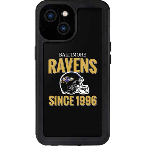NFL Baltimore Ravens Helmet iPhone 15 Waterproof Case