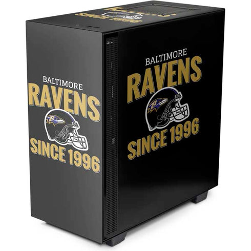 NFL Baltimore Ravens Helmet NZXT H510 Compact ATX Mid-Tower Case Skin