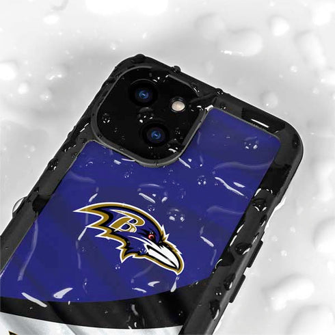 NFL Baltimore Ravens iPhone 15 Plus Waterproof Case