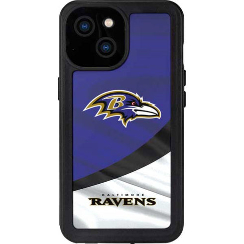 NFL Baltimore Ravens iPhone 15 Waterproof Case