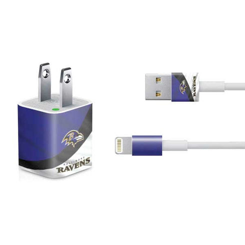 NFL Baltimore Ravens iPhone Charger (5W USB) Skin