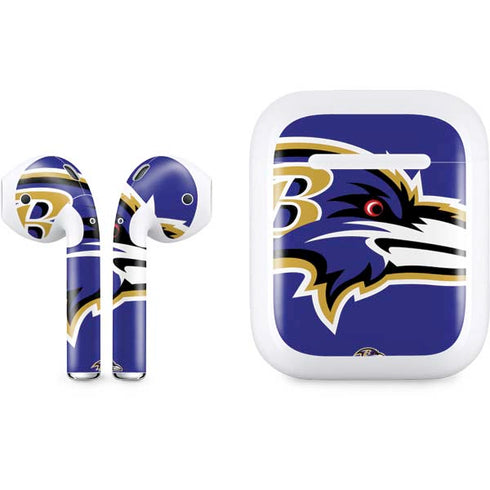 NFL Baltimore Ravens Large Logo Apple AirPods Skin