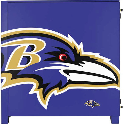 NFL Baltimore Ravens Large Logo Corsair 4000D Tempered Glass Mid-Tower ATX Case Skin