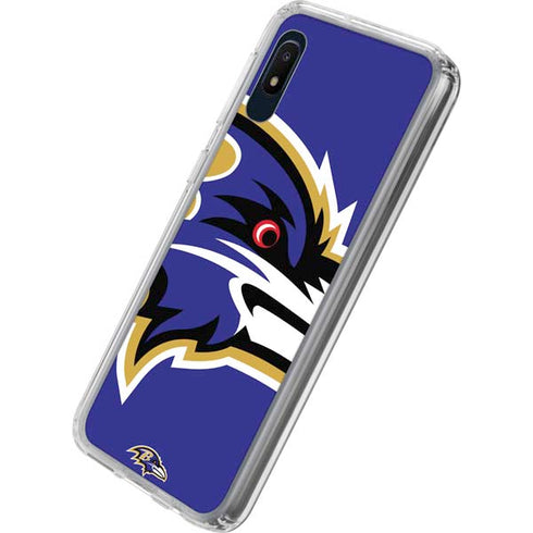 NFL Baltimore Ravens Large Logo Galaxy A10e Clear Case
